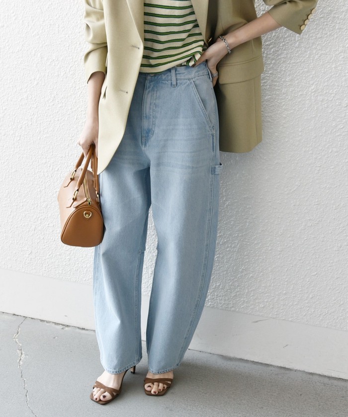 SHIPS any: コクーンペインター デニムパンツ［SHIPS any DENIM
