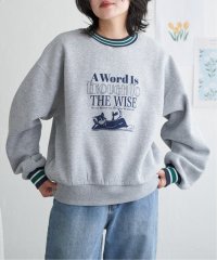 VENCE　EXCHANGE/ラインリブキャットスウェット/507173655