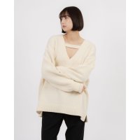 CLANE/クラネ CLANE 2WAY NECK OVER KNIT TOPS/IVORY/1/507742687