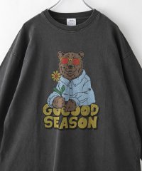 coen/ベアピグメントプリントロングスリーブＴシャツ/507762008