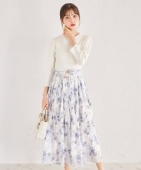 tocco closet/トッコクローゼット tocco closet アンティークバックル付きフラワープリントアコーディオンプリーツスカート/507764659