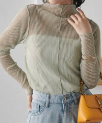 Ranan/ラナン RANAN 前後2wayラメプリーツハイネックプルオーバー/507767639