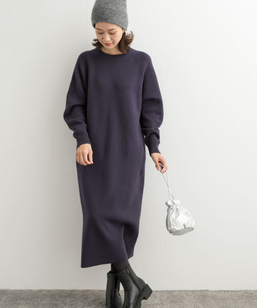 セール 30%OFF】スウェットライクニットワンピース(507769795 セール 30%OFF】スウェットライクニットワンピース(507769795