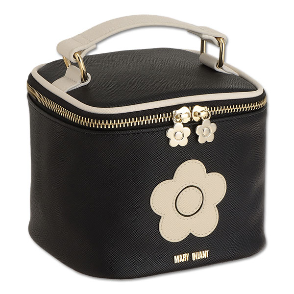 MARY QUANT* バイカラーサフィアーノデイジー キューブバニティ マリークワント MARY QUANT バイカラーサフィアーノデイジー