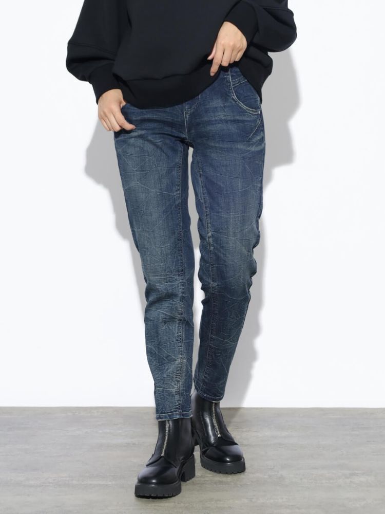 カットデザインデニムカーブパンツ - SCOTCLUB - SCOTCLUB