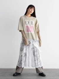RADIATE/ラディエイト RADIATE RADIATE×OKIRAKU ロゴプリントレースドッキングワンピース/507771956