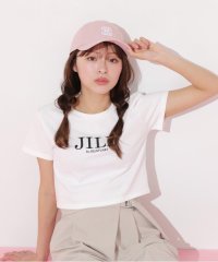 JILL by JILL STUART/ショート丈刺繍ロゴTシャツオーガニックコットン/507772958