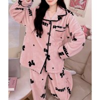 miniministore/ミニミニストア miniministore リボンフリースパジャマ 暖かい上下セット/507773716
