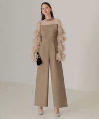 Leja/レジャ Leja ボリュームチュールスリーブオールインワンパンツドレス美脚効果結婚式 パーティードレス 成人式 20代 30代 40代/507773788