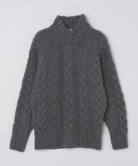 SHIPS MEN/【SHIPS別注】GRAY: ケーブル編み タートルネック ニット/507774050