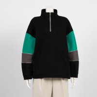 CASANE/カサネ CASANE ハーフジップバイカラープルオーバー/507774329