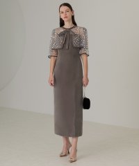 Leja/レジャ Leja ビジューストーンボレロベロアスリットIラインドレスワンピース美脚効果結婚式 パーティードレス 成人式 20代 30代 40代/507774333