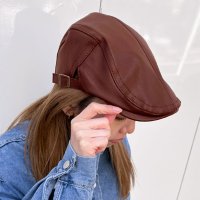 REAL STYLE/リアルスタイル REAL STYLE ハンチング 帽子 メンズ レディース キャップ 大きいサイズ 小さい 秋冬 春夏 ゴルフ フェイクレザー 革 ハット おし/507774342