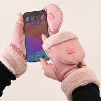 REAL STYLE/リアルスタイル REAL STYLE 手袋 レディース 防寒 作業用 指なし スマホ対応 ミトン 暖かい 冬 2way 自転車 ハンドウォーマー 保温 フェイク/507774346
