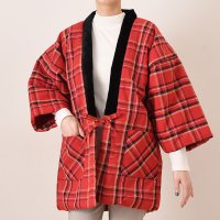 REAL STYLE/リアルスタイル REAL STYLE はんてん 羽織 もこもこ レディース おしゃれ 半纏 半てん 半天 袢纏 防寒 冬 中綿入り 裏ボア 裏起毛 綿混 綿入り/507774400