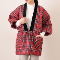 REAL STYLE/リアルスタイル REAL STYLE はんてん 羽織 もこもこ レディース おしゃれ 半纏 半てん 半天 袢纏 防寒 冬 中綿入り 裏ボア 裏起毛 綿混 綿入り/507774400