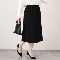 REAL STYLE/リアルスタイル REAL STYLE フォーマルスカート レディース 黒 ブラック ウエストゴム ボトムス 裏地付き 膝下 ロングスカート スーツ オフィス ビ/507774422