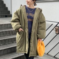 REAL STYLE/リアルスタイル REAL STYLE コート レディース 秋 冬 中わた 中綿 大きいサイズ ロング 撥水 厚手 アウター エコダウン スタンドカラー 防寒 暖/507774430