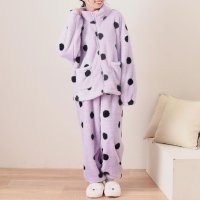 REAL STYLE/リアルスタイル REAL STYLE セットアップ レディース 秋 冬 ルームウェア 長袖 大きいサイズ もこもこ フリース ボア ハイネック ゆったり 上下 /507774446