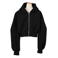 REAL STYLE/リアルスタイル REAL STYLE パーカー レディース 秋冬 長袖 スウェット ショート丈 クロップド丈 ダンボール ジップ アウター トップス おしゃれ /507774459