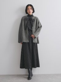 QUEENS COURT/クイーンズコート QUEENS COURT ドットフリルボウタイワンピース≪洗濯機で洗える≫/507775218