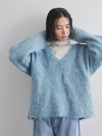 VICKY/ビッキー VICKY ブークレシャギーニットVネックプルオーバー≪手洗い可能≫/507775222