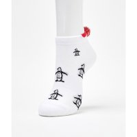 Munsingwear/マンシングウェア Munsingwear アンクル丈　梵天付きペンギン飛び柄ソックス【返品不可商品】/507777003
