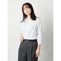 Perfect Suit FActory/パーフェクトスーツファクトリー Perfect Suit FActory 【UVカット/防しわ】パウダーストレッチ バー付き7分袖ブラウス/507777277
