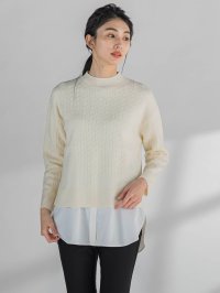 la.f…(Lsize)/ラ エフ エルサイズ la.f…(Lsize) 【大きいサイズ】ケーブルニット/507777381