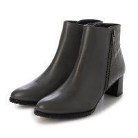 BARCLAY/【本革 / 日本製】 バークレー BARCLAY 雪寒地対応ソール使用 ファスナーデザイン ベーシック ミドルヒール ショートブーツ/507242129