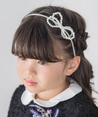 BeBe Petits Pois Vert/【店舗限定】リボンパールカチューシャ/507721467