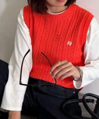 fredy emue/FR刺繍ケーブル柄ニットベスト/507769403