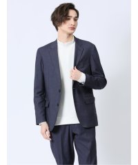m.f.editorial/エムエフエディトリアル m.f.editorial ストレッチ スリムフィット 2ボタンジャケット デニム風紺(セットアップ可能)/507778139