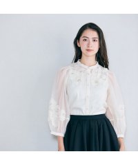 Audie a Muses/フラワーモチーフ付きシアーブラウス/507778146
