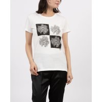 RINASCIMENTO/リナシメント RINASCIMENTO ビジューフラワーTシャツ/507778850