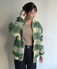 Jewelobe/ジュエローブ Jewelobe 起毛チェックオーバーサイズブルゾン/507778922