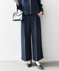 SHIPS any WOMEN/SHIPS any:〈洗濯機可能〉ダブルクロス クロップド ワイド パンツ ［NAVY BLUE］/507779425