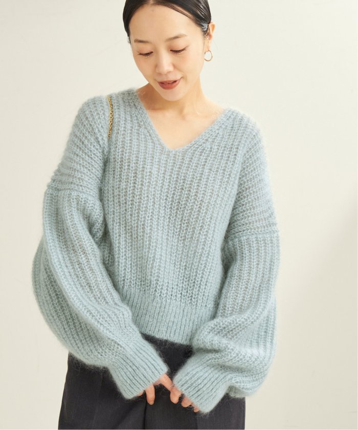 Plage プラージュ Vネック ニット セーラーカラー グレー Plage プラージュ Vネック ニット セーラーカラー グレー