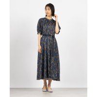 TONAL/トーナル TONAL スカーフカッセンギャザー半袖ワンピース/507779970