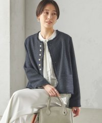 SHIPS WOMEN/〈セレモニー対応可〉スラブ ツイード ノーカラー ジャケット（セットアップ対応）/505829715