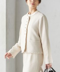 SHIPS WOMEN/〈セレモニー対応可〉スラブ ツイード ノーカラー ジャケット（セットアップ対応）/505829715