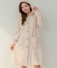 TeddyShop/テディショップ Teddyshop レディース 長袖フード前開きもこもこルームウェアワンピース/ミディ丈/507780889