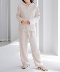 TeddyShop/テディショップ Teddyshop レディース 長袖カンガルーポッケ×ジップのふんわり淡色ルームウェア 上下2点セット/507780894