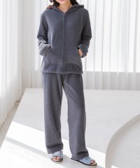 TeddyShop/テディショップ Teddyshop レディース 長袖カンガルーポッケ×ジップのふんわり淡色ルームウェア 上下2点セット/507780894