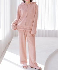 TeddyShop/テディショップ Teddyshop レディース 長袖カンガルーポッケ×ジップのふんわり淡色ルームウェア 上下2点セット/507780894