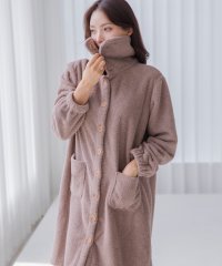 TeddyShop/テディショップ Teddyshop レディース 長袖2WAY襟もふっとあったかルームウェアワンピース/ガウン/507780895