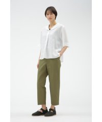 MARGARET HOWELL/PLAIN WEAVE COTTON LINEN TROUSERS/507781230