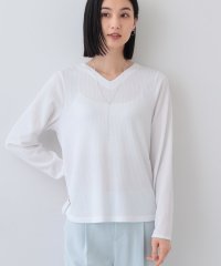INDIVI/春SALE！【洗える／凹凸素材】Vネックカットソートップス/507781572