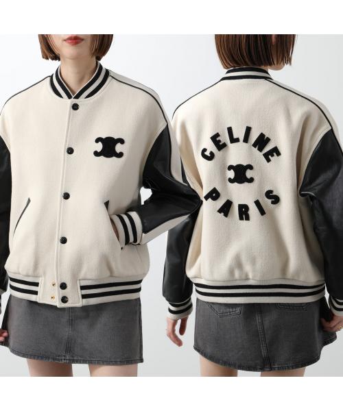 CELINE スタジャン 2W71C896C ウール×レザー トリオンフ CELINE スタジャン 2W71C896C ウール×レザー トリオンフ