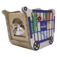 pipi/pipi ピピ 爪とぎ 猫 ダンボール 爪研ぎ またたび粉つき ペット用品 苺ケーキ ショッピングカート SN243－641/507781899